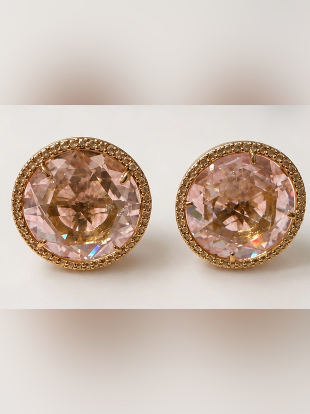 Kate Spade New York Champagne Blush Crystal Stud Earrings